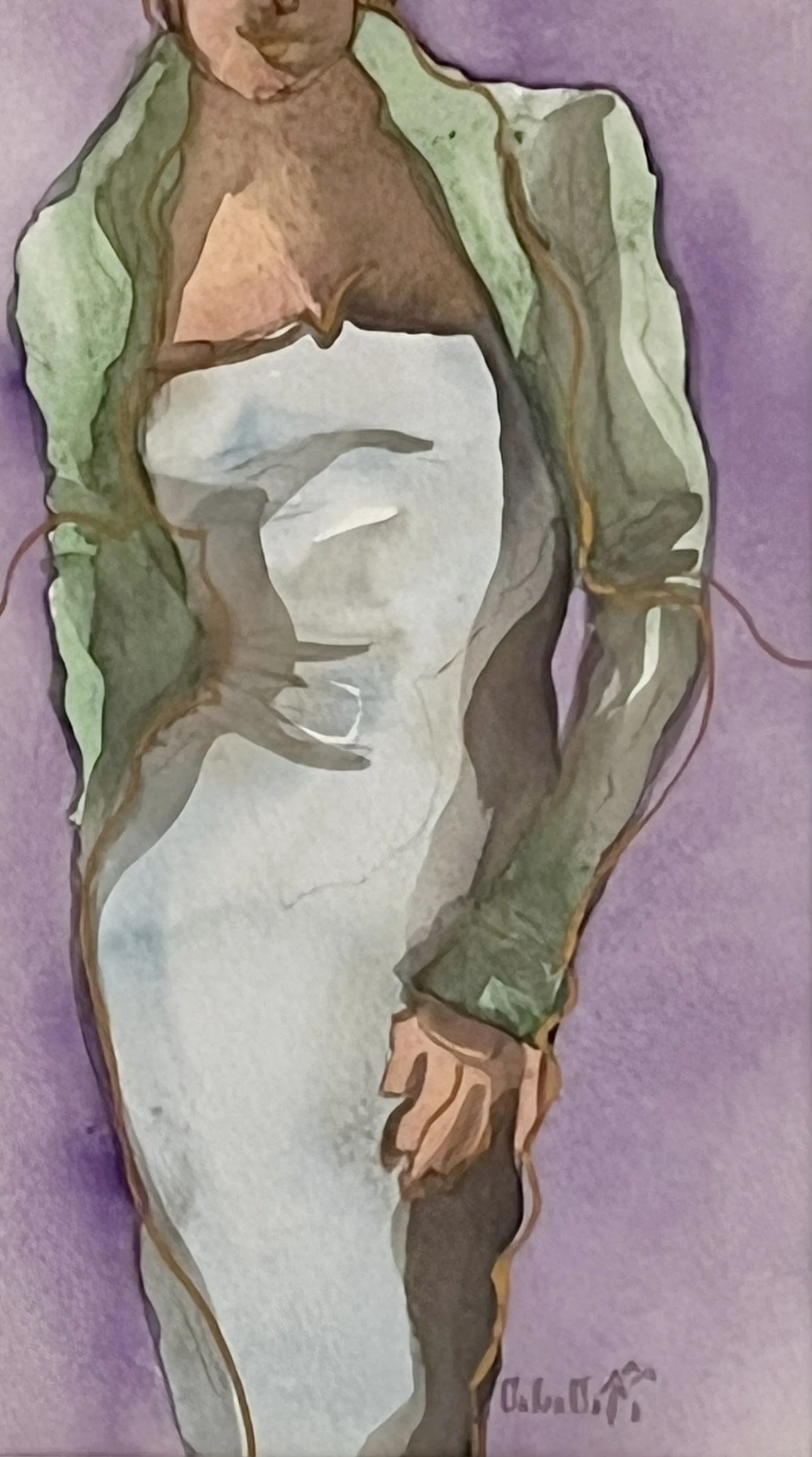  Woman In Dress 
Watercolor
9 x 8 inches