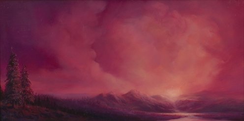  Sunset 
Oil on canvas
11 x 24 inches