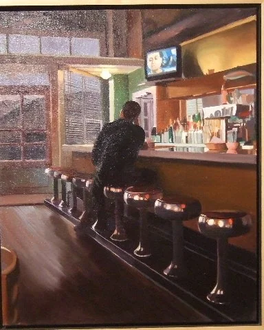  Man at Counter 
Oil on canvas
20 x 16 inches