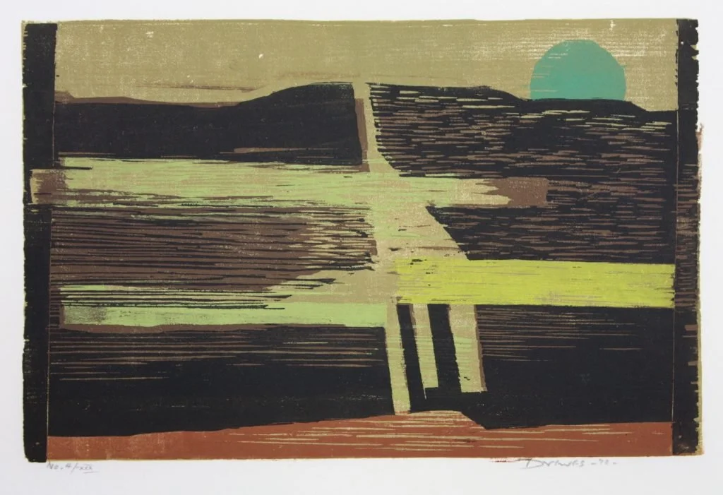  Desert Landscape, 1972 
Color Woodcut
11 ½ x 17 ½  inches