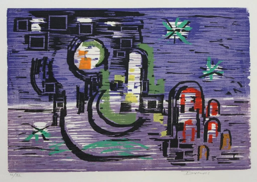  Dreams, 1965 
Color Woodcut
9 x 24 inches