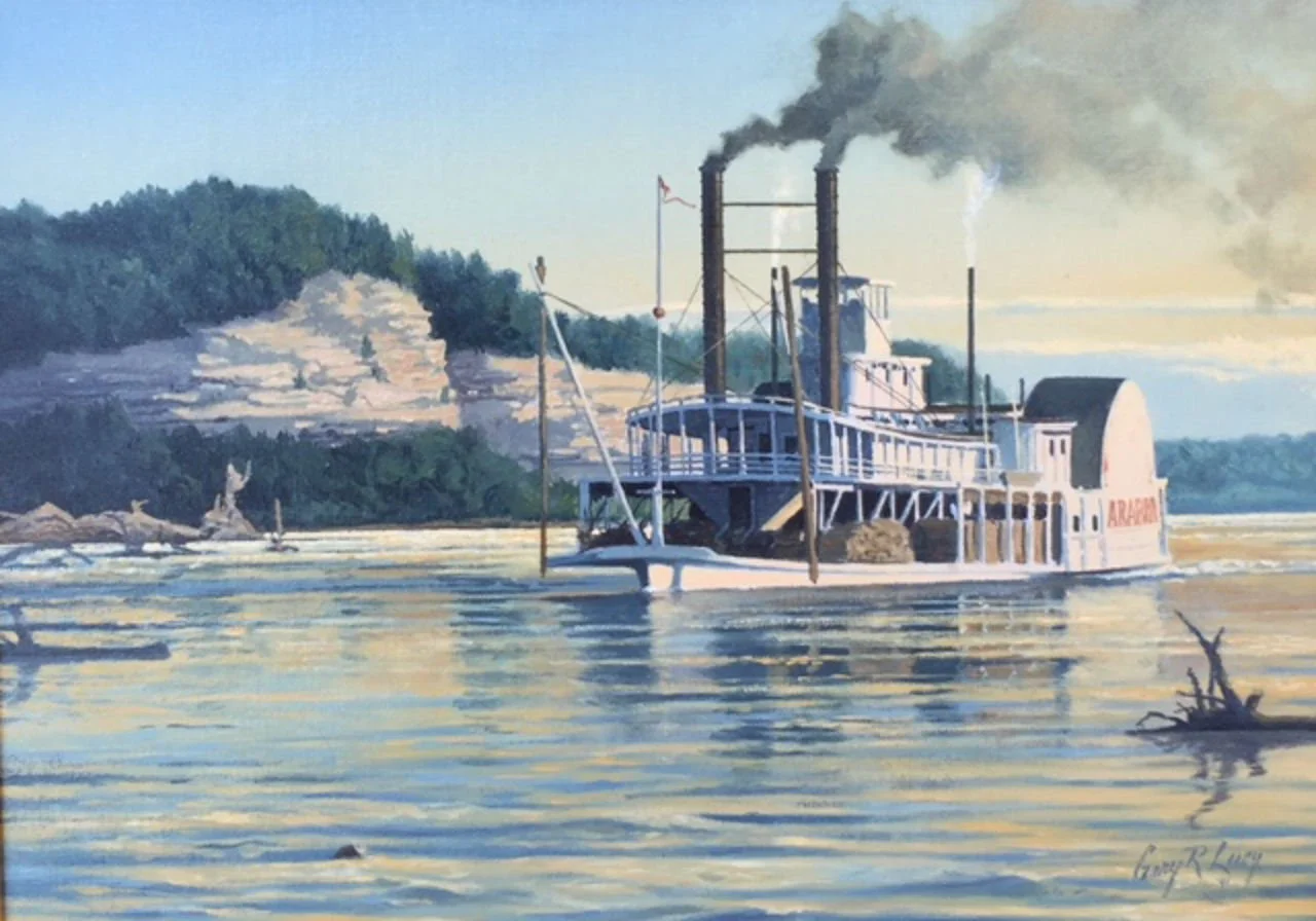  Arabia Coming Down the River 
Oil on canvas
11 x 16 inches