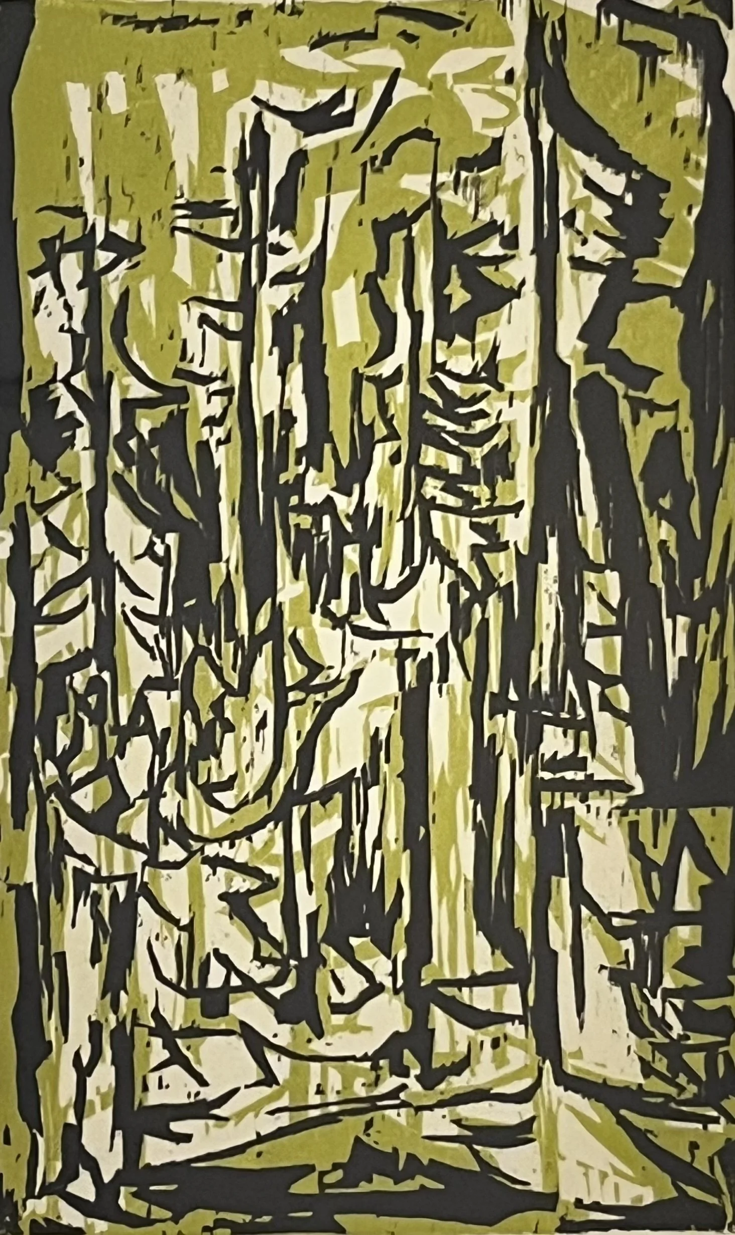  Spring 
Color woodcut
20 x 12 ½ inches