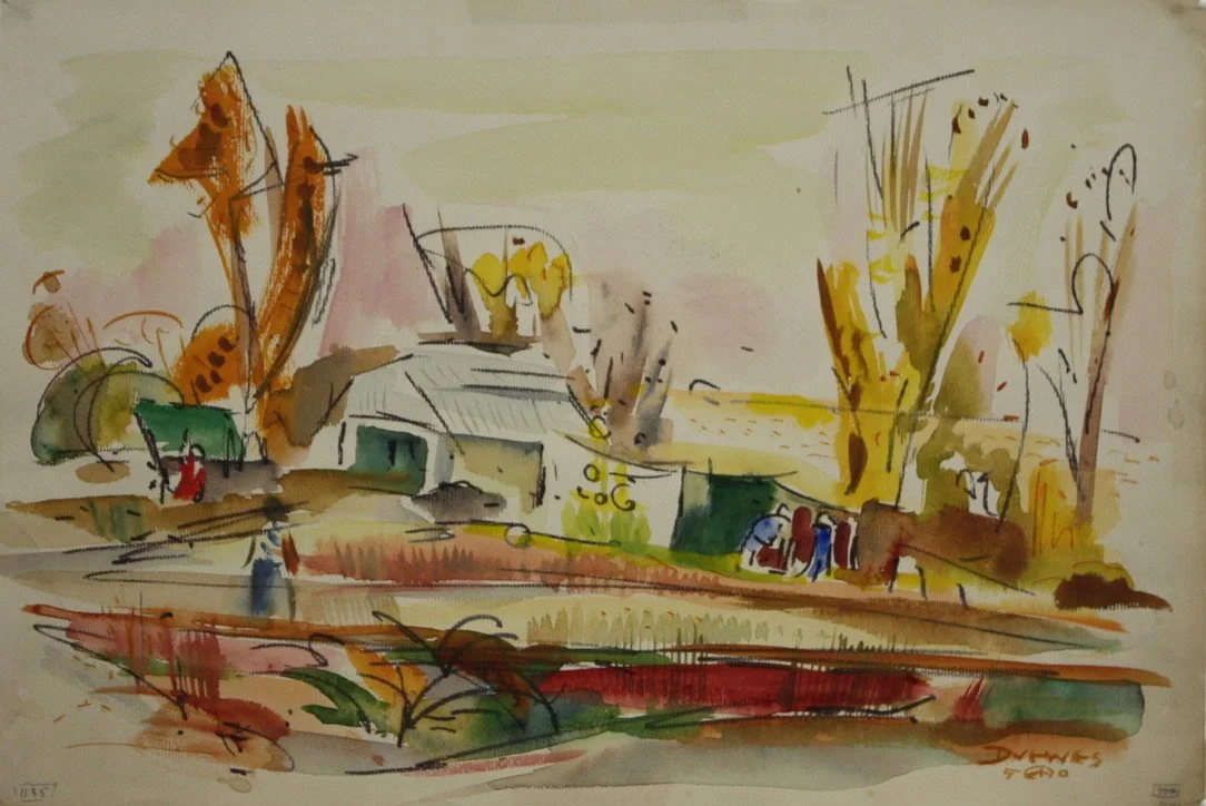  Autumn Day in Missouri, 1950 
Watercolor
12 x 17 ¾ inches