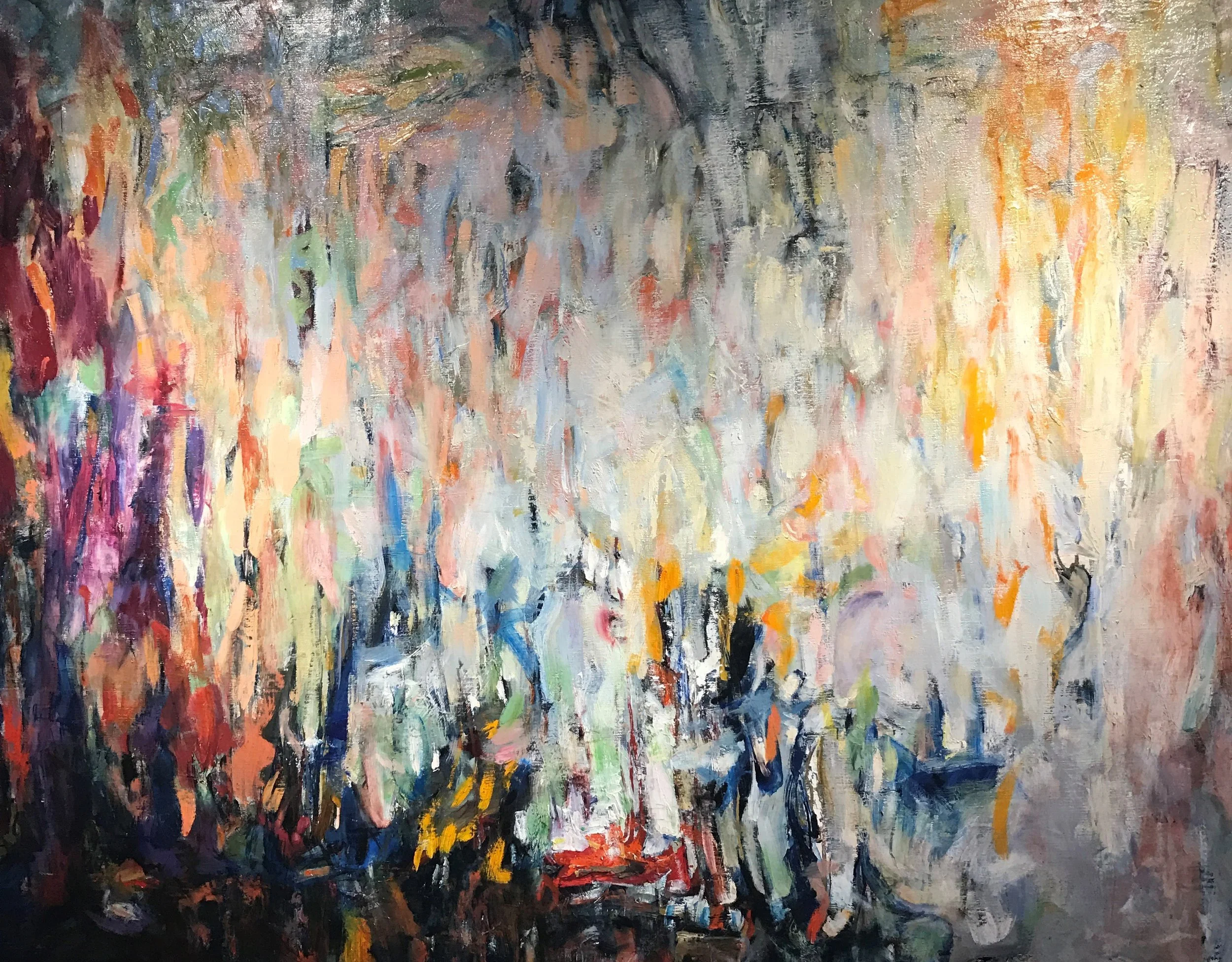  Woman in the Red Shoes, 1954   (Sold) 
Oil on canvas
52 x 70 inches
