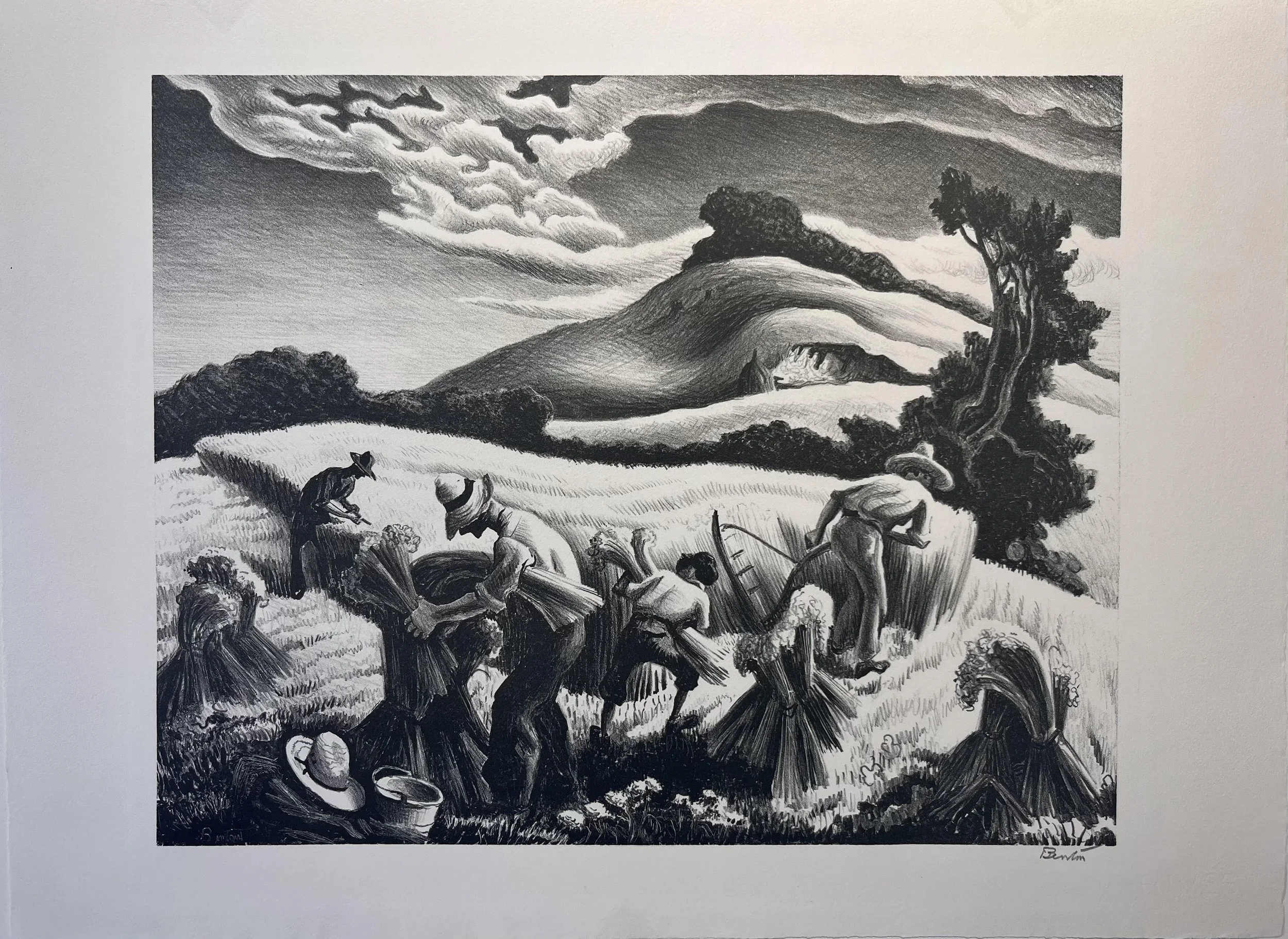  Cardling Wheat, 1939 
 9 ½  x 12 ¼ inches