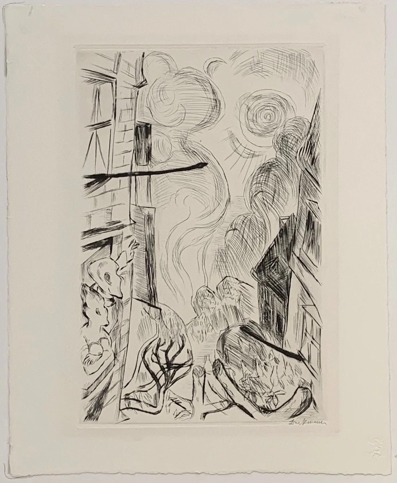 Fruhling (Spring), 1918 
Drypoint
14 ¾ x 16 ⁷⁄₁₆ inches