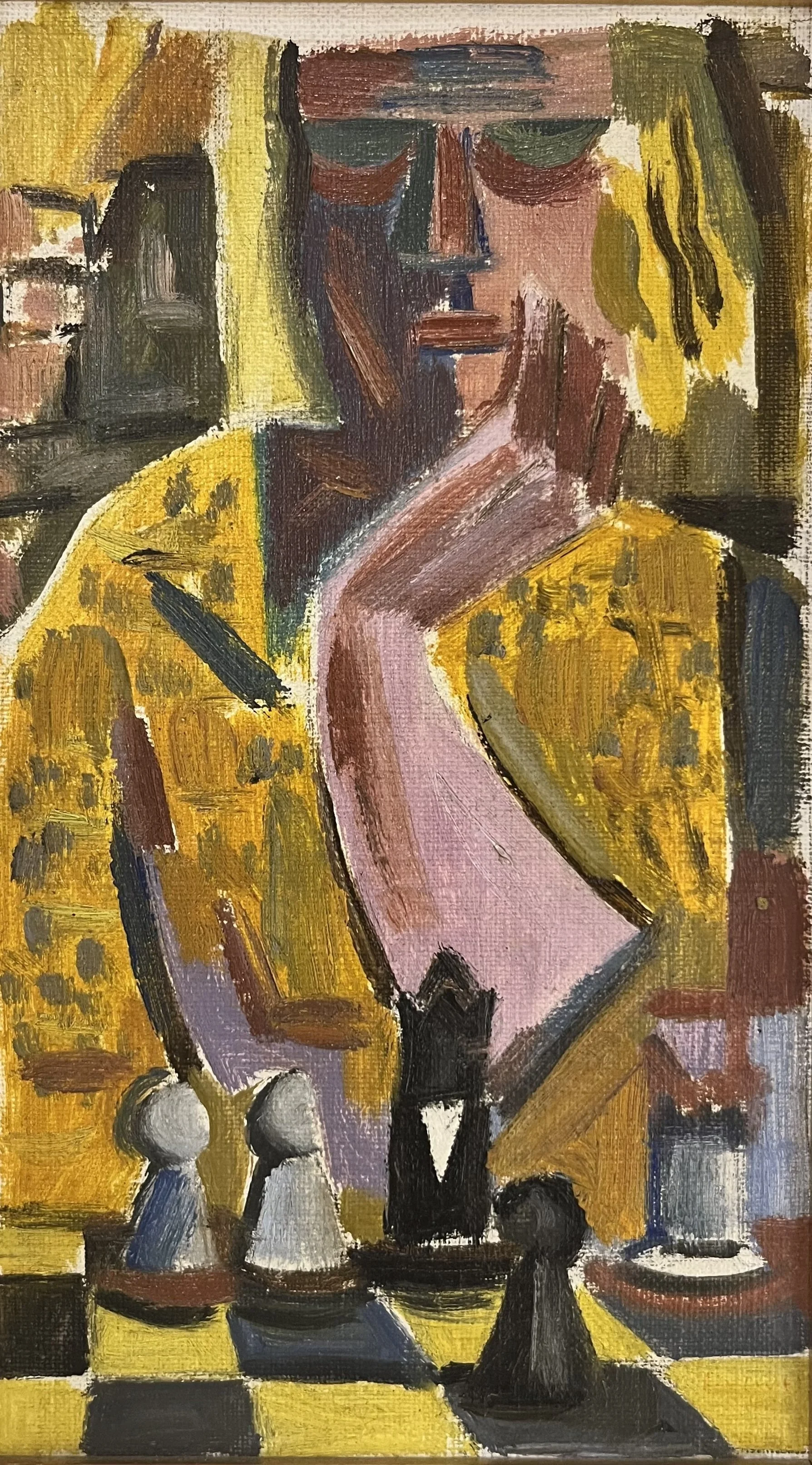  Chess Player, 1946 
Oil on canvas
5 x 8 inches