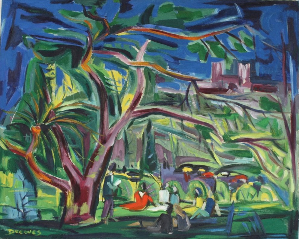  Summer School Washington University, 1956 
Oil on canvas
29 x 36 inches