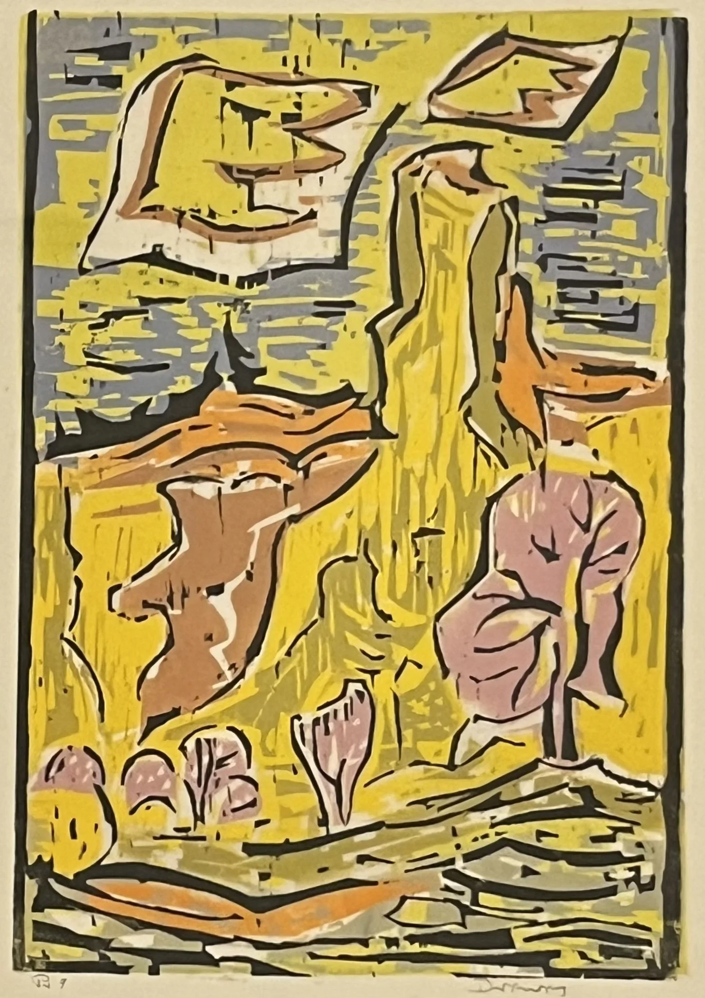 Mississippi Bluffs I 
Color woodcut
17 x 12 inches