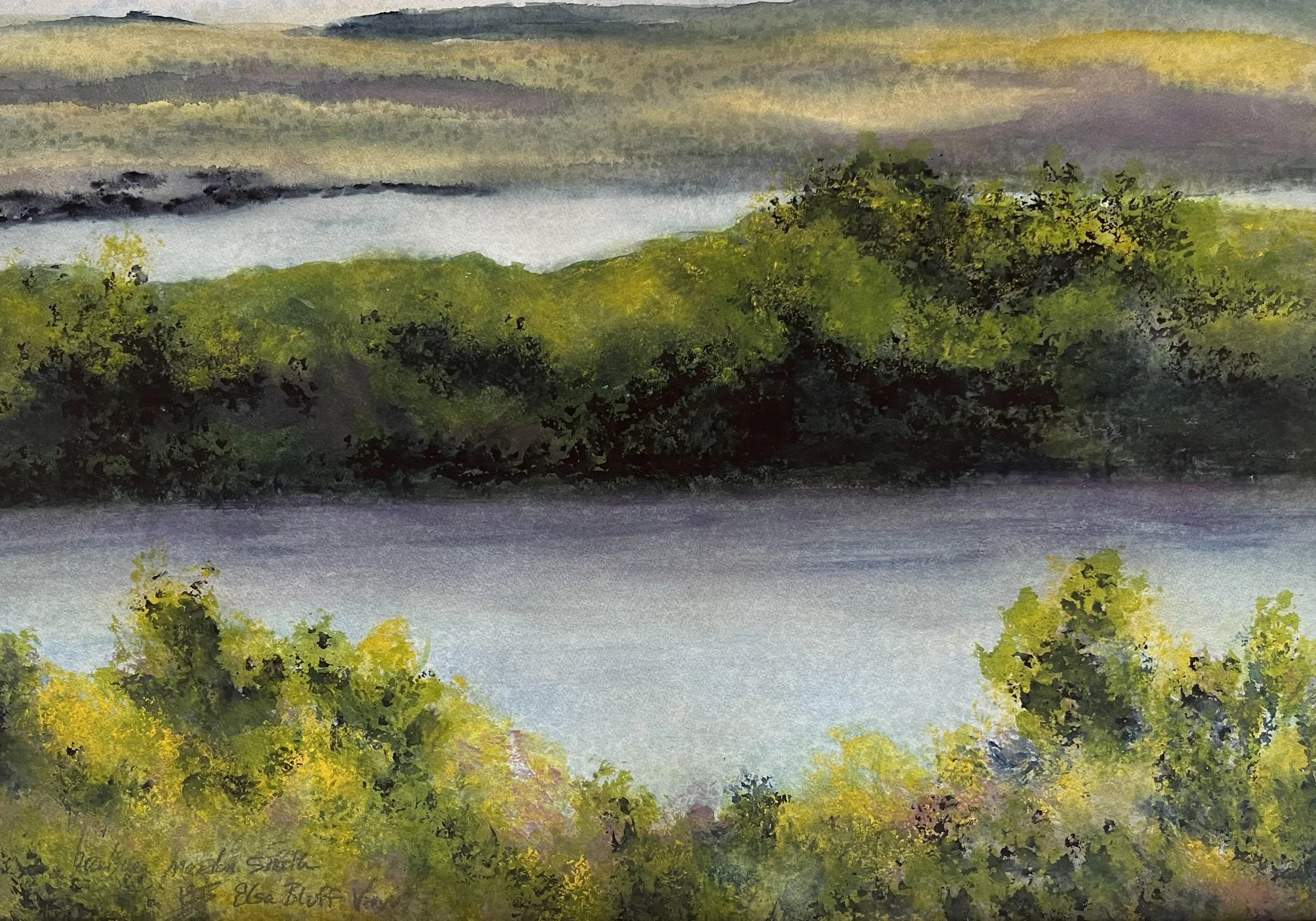  View from Elsah    (Sold) 
Watercolor
22 x 29 ½ inches