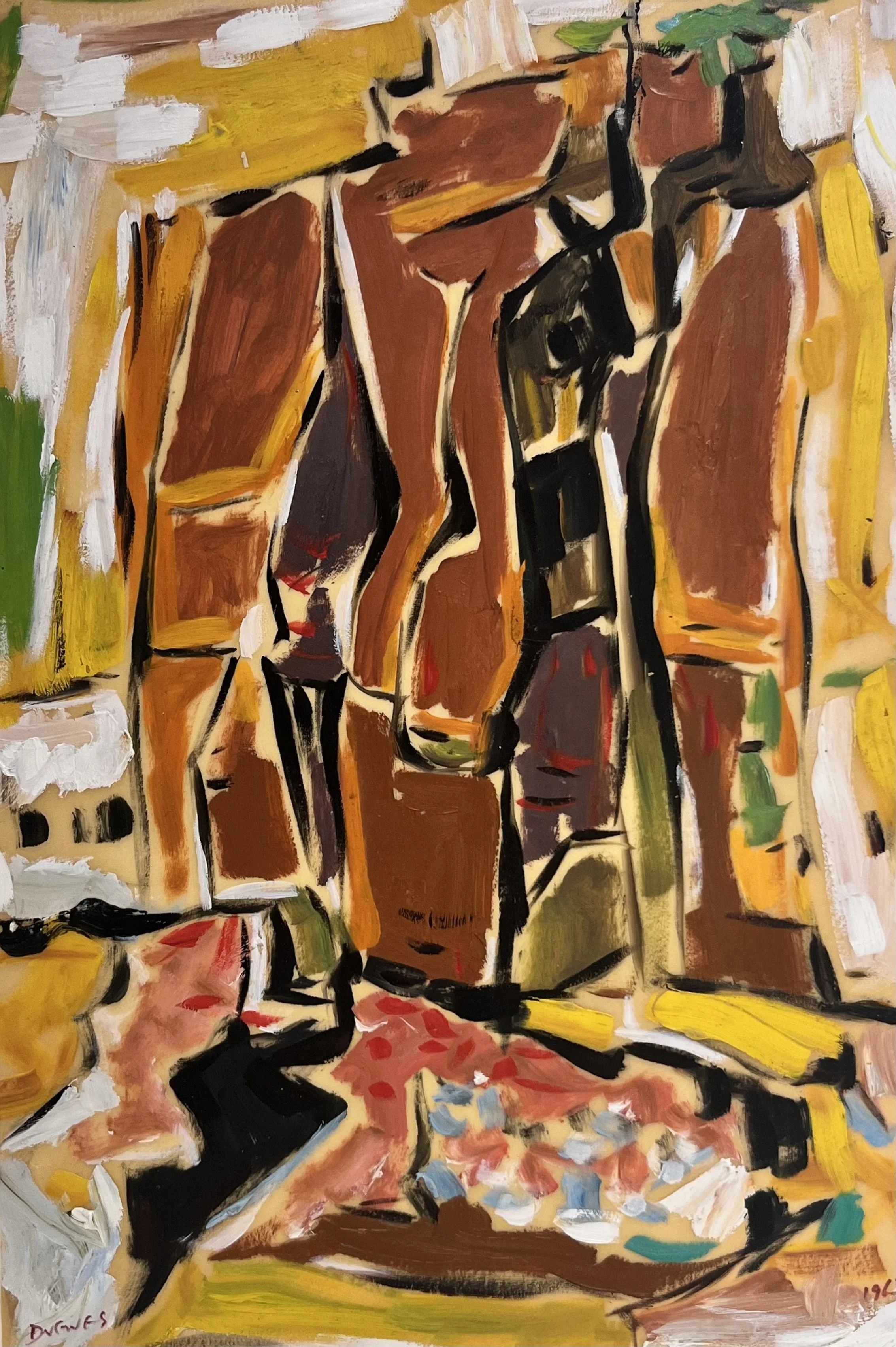  Orange Cliff, 1962 
Oil on paper
12 x 8 ¼ inches