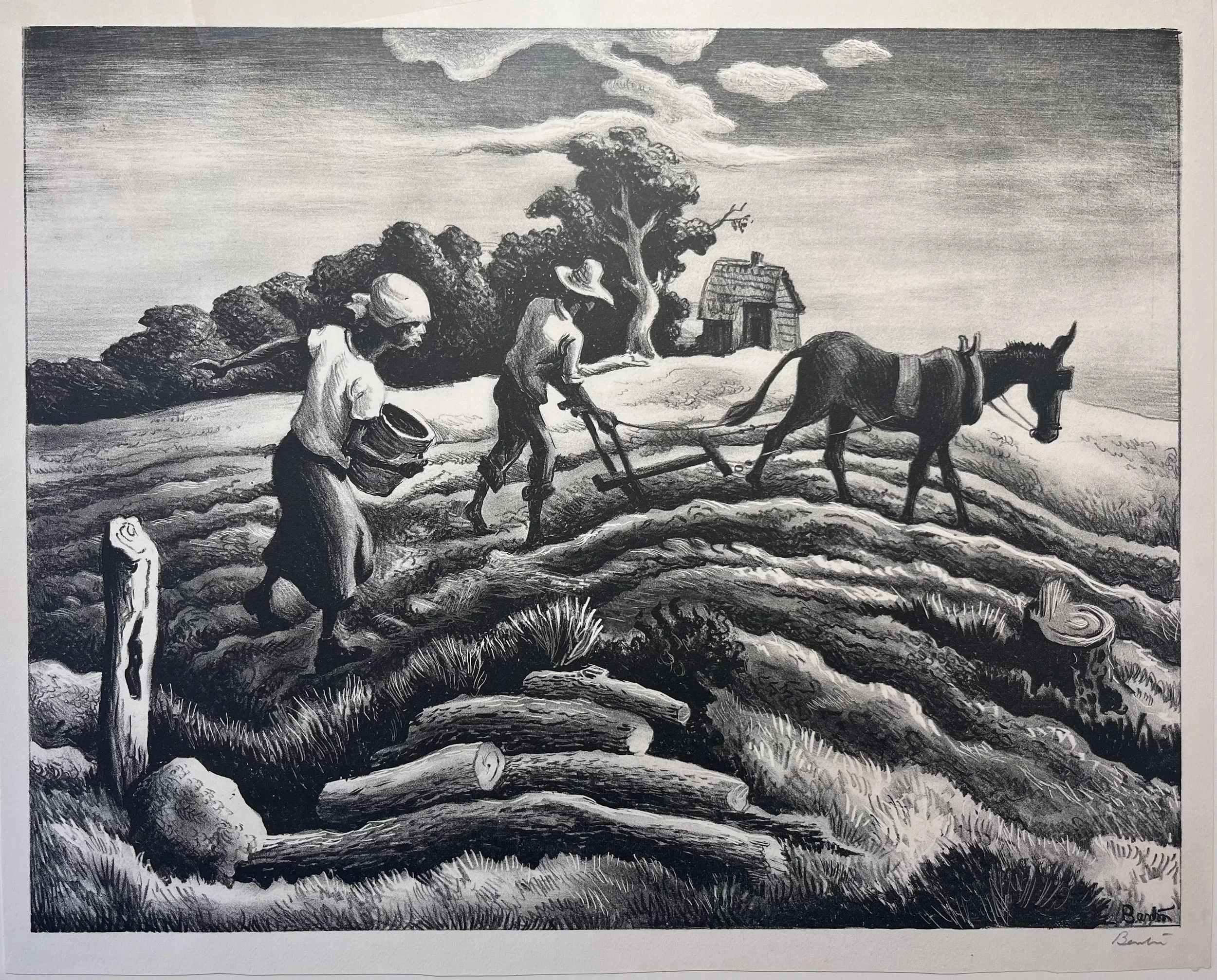 Spring Planting, 1940 
9 ¾ x 10 ⅝ inches