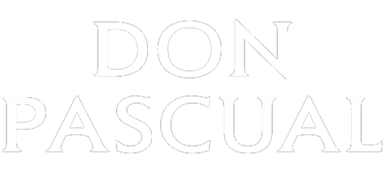 Text reading 'DON PASQUAL' in large white letters on a black and gray background.