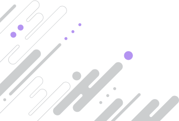 Abstract digital data visualization with streaks and dots in black, gray, and purple.