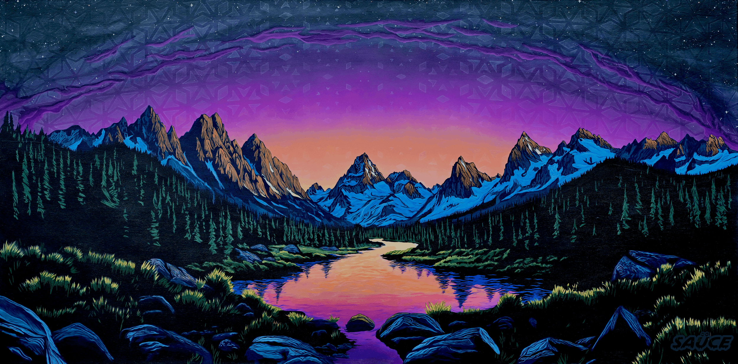 Alpine Dreamz - Giclee Art Print - 11" x 22" - Signed