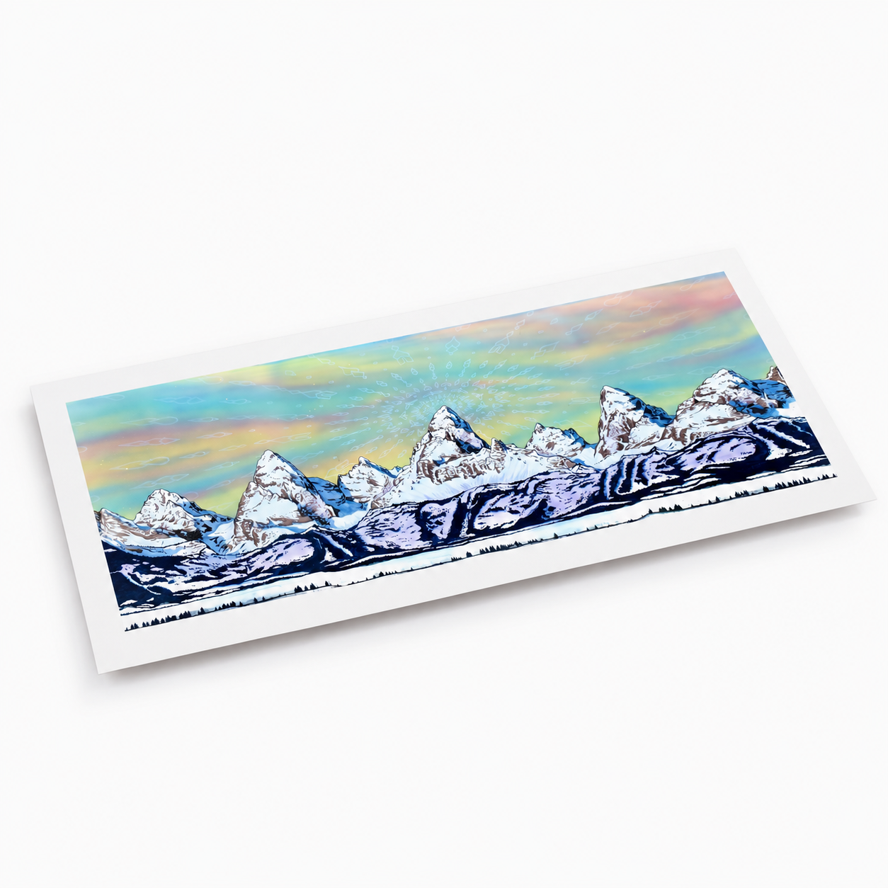 Sorbet Tetons - Giclee Fine Art Print