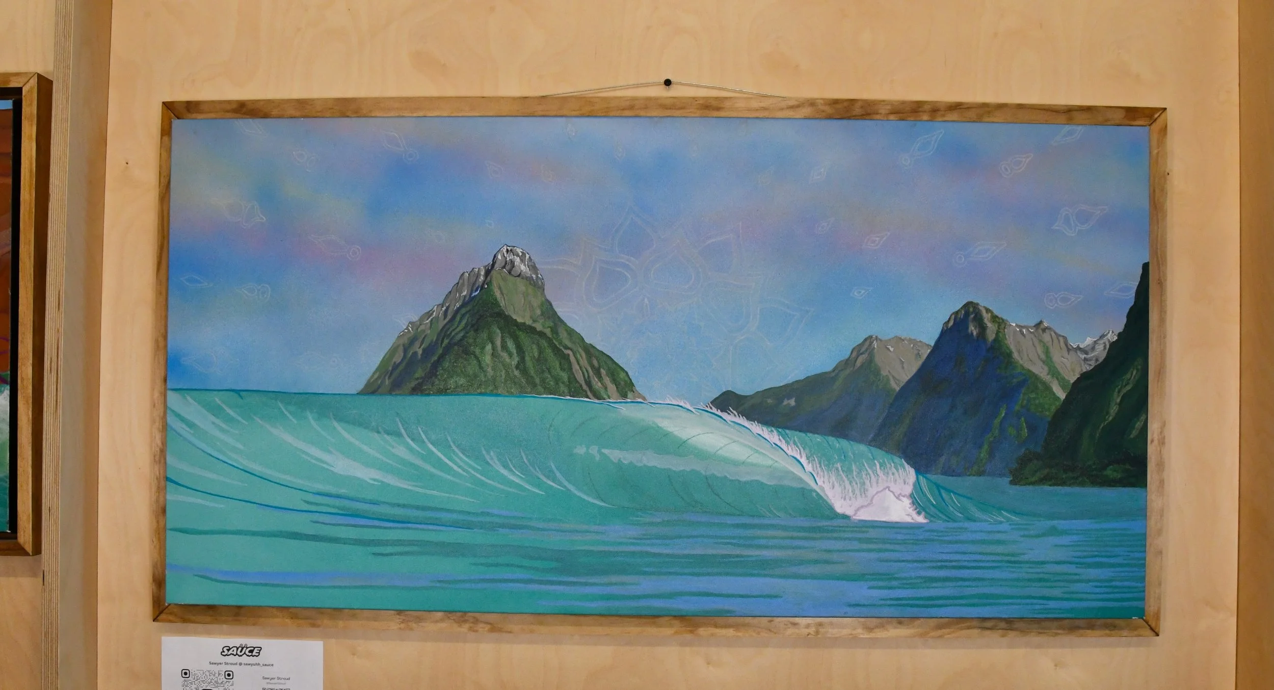 Cotton Candy Tube - Original- 24” x 48” - Framed