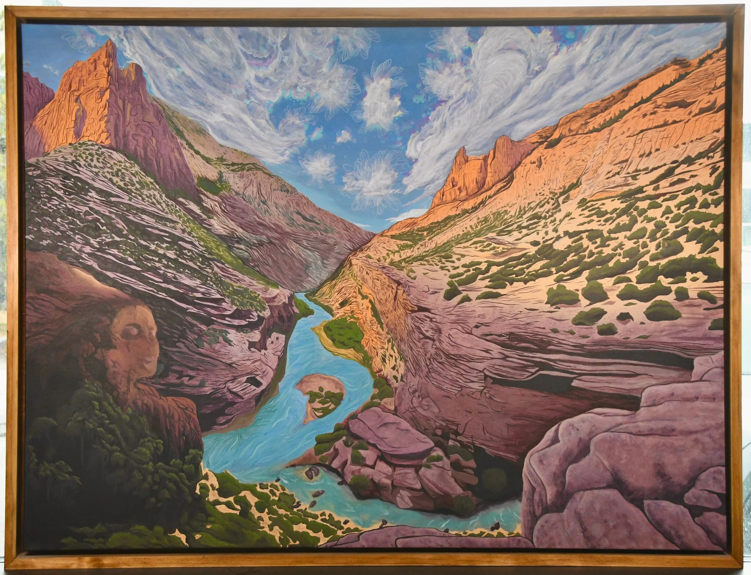 THE GATES - Original - 36” x 48” - Framed