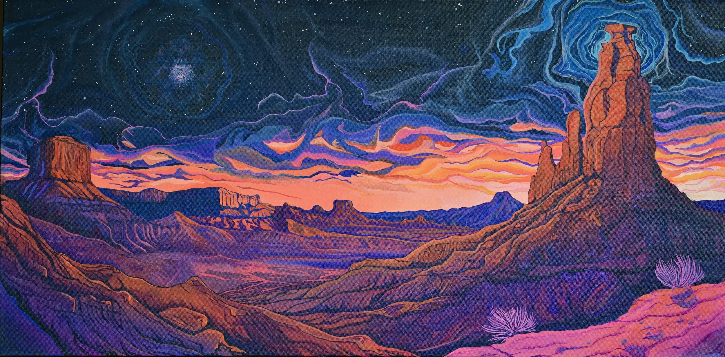 DESERTED - Framed Canvas Print - Signed