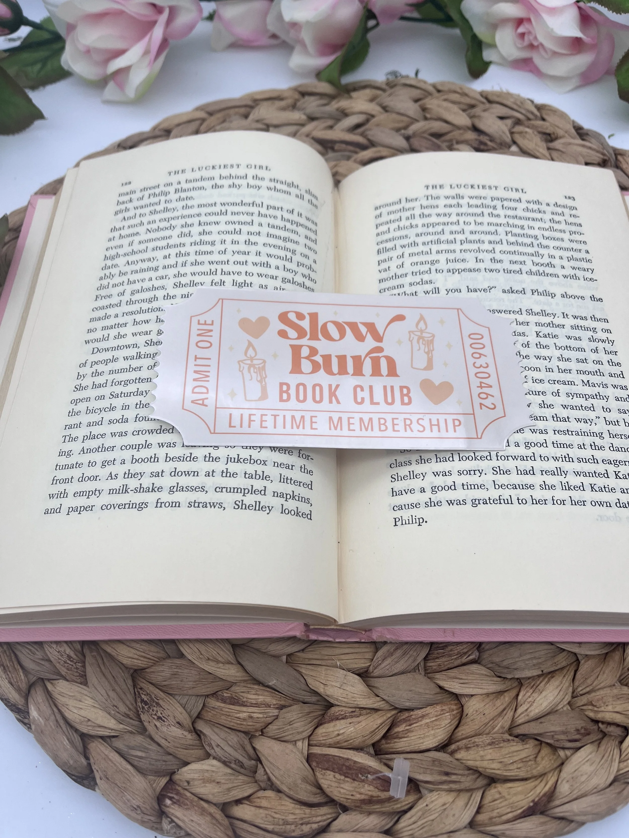 🎟️ Ticket to the Slow Burn Book Club Bookmark