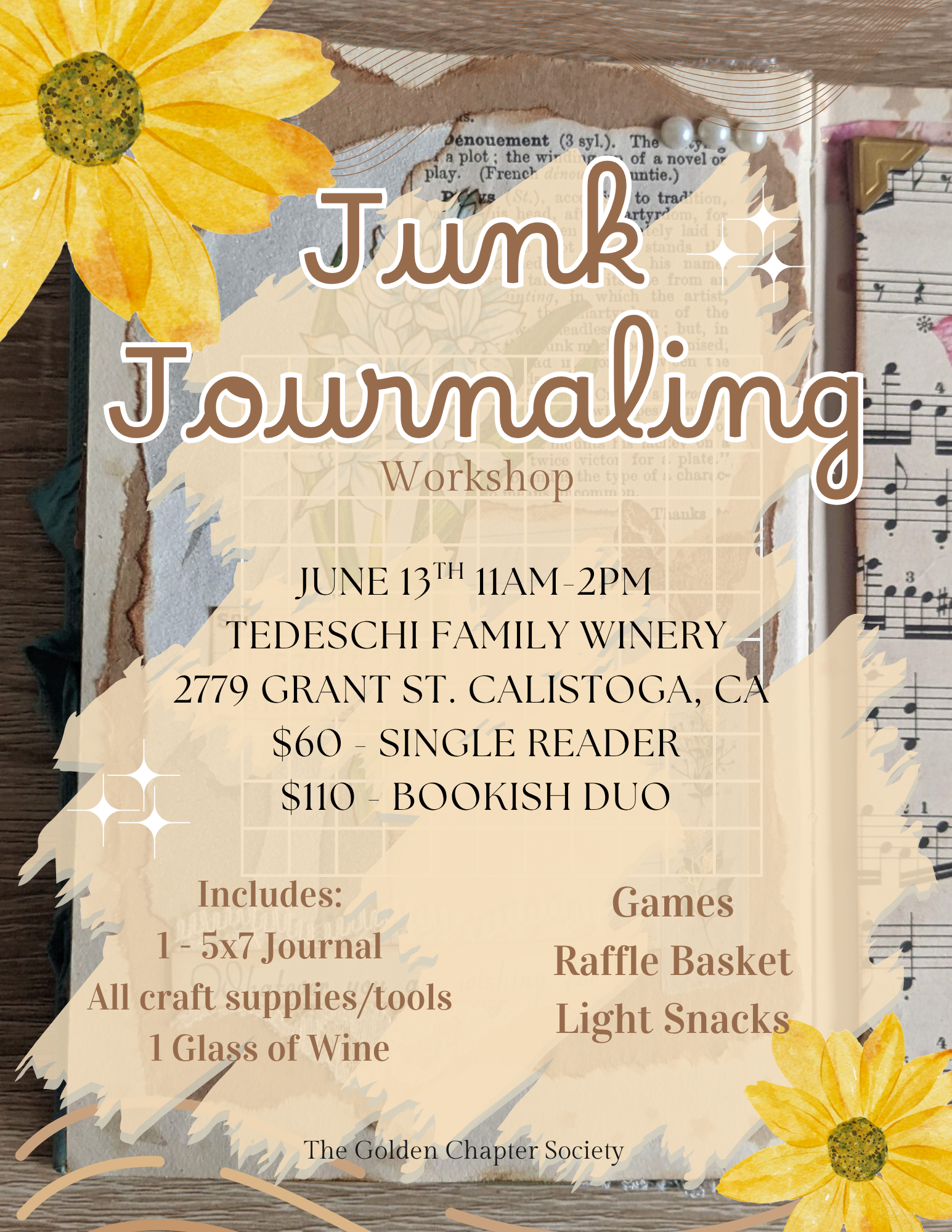 Junk Journaling (Calistoga-TEDESCHI FAMILY WINERY)