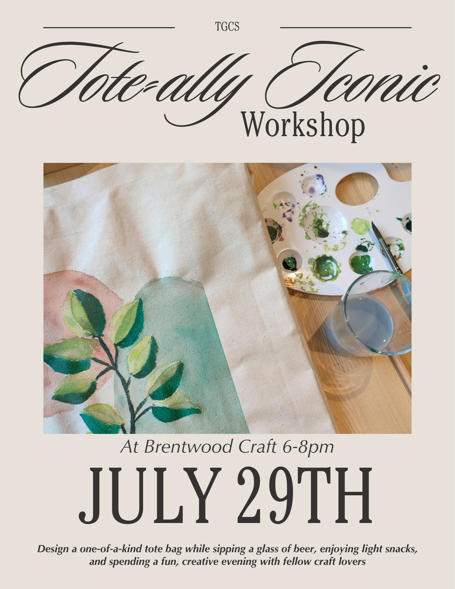 Tote-Ally Iconic Workshop (Brentwood)