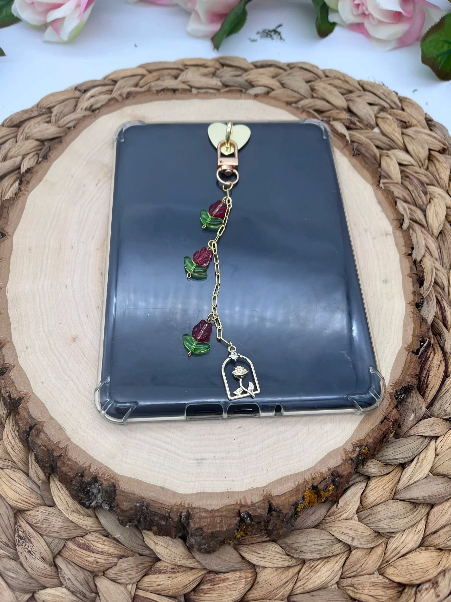 🌹 Rose Chain Kindle Charm