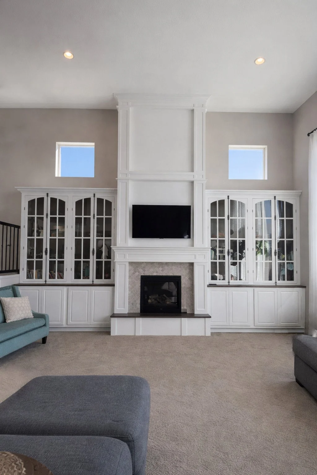 Custom Living Room Built-Ins in Utah County | Haus Interiors