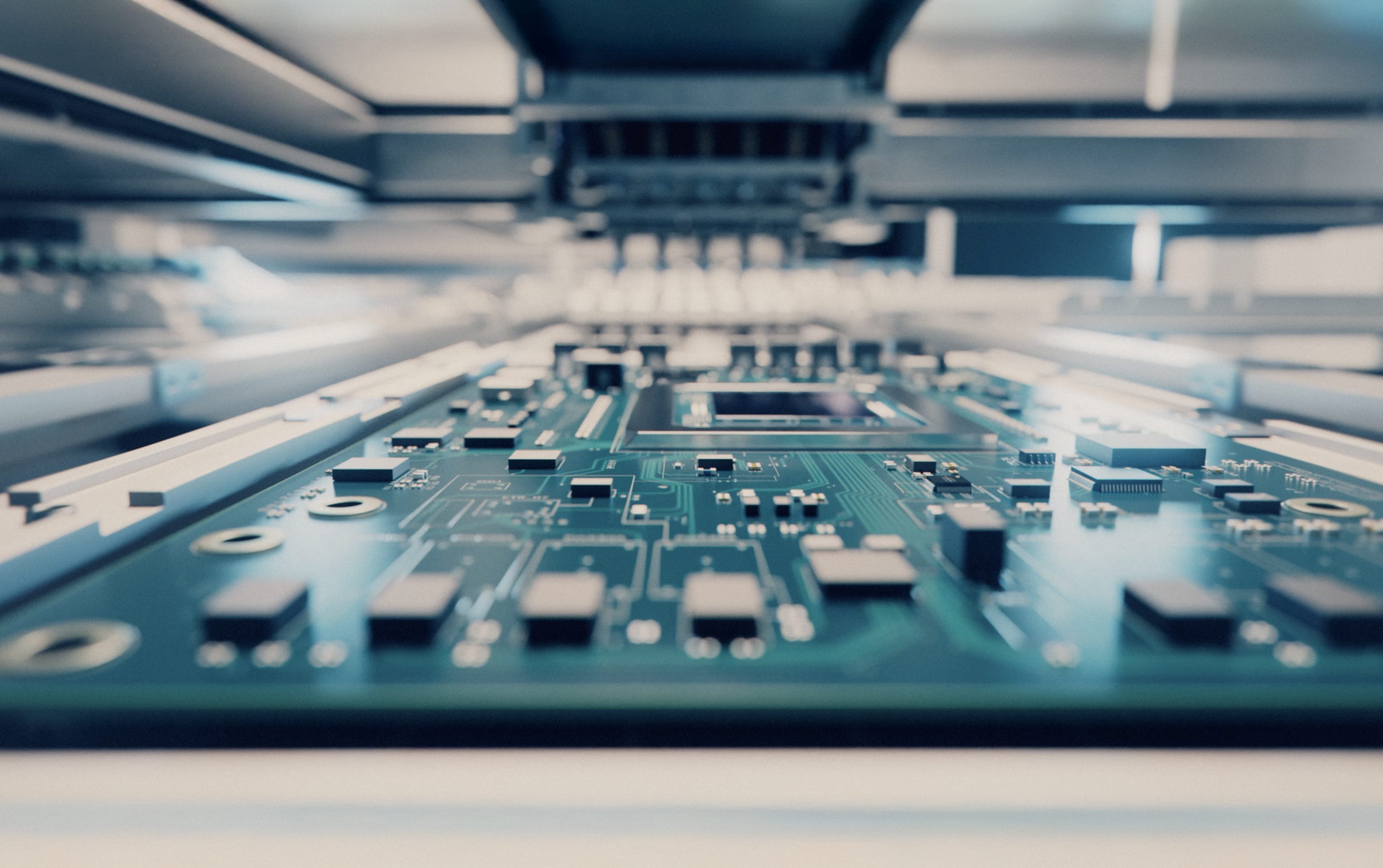 Close-up of a computer motherboard.