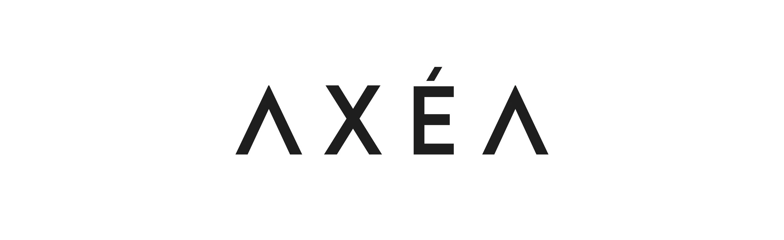 AXÈA creative studio logo displayed in black on a white background