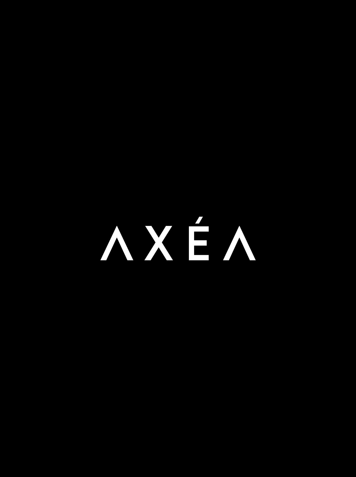 AXÉA logo on black background