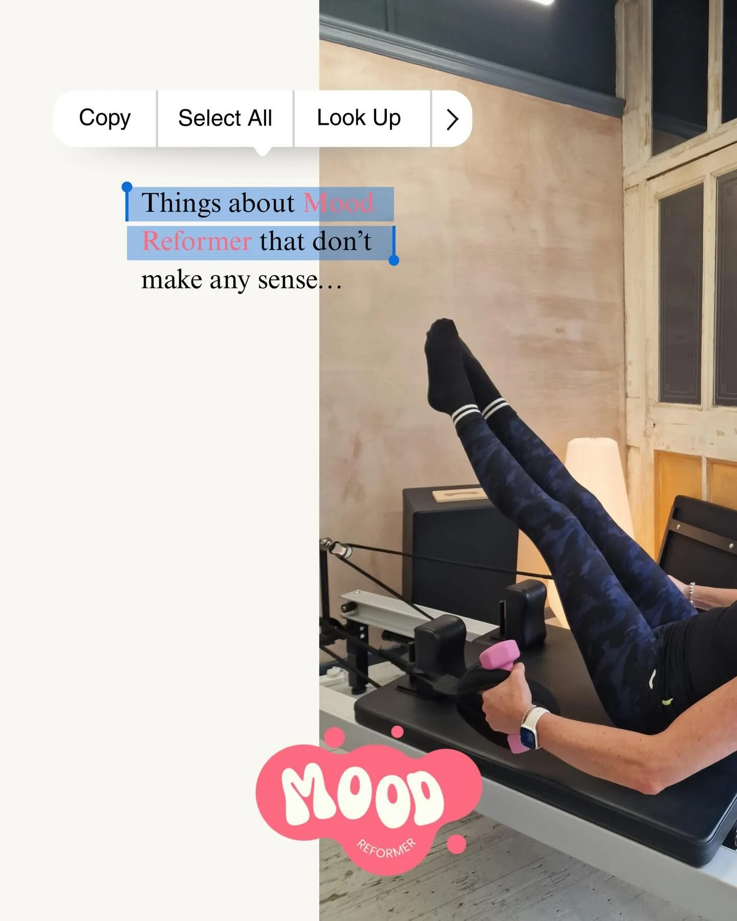 Things that don&rsquo;t make sense about Mood Reformer 🌟

12 hour cancellation period, because life happens and sometimes you need to change plans last minute.

Class rollover on monthly subscription memberships, any unused classes from the month wi