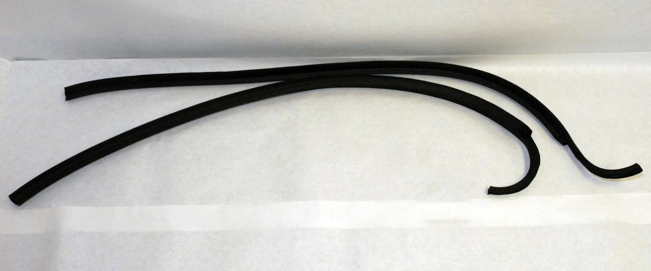 NOS Redesigned Soft Upper Door and Windshield Pillar Weather Seals for 1963-1989 Studebaker Avanti, Pair 1750643 and 1750644.