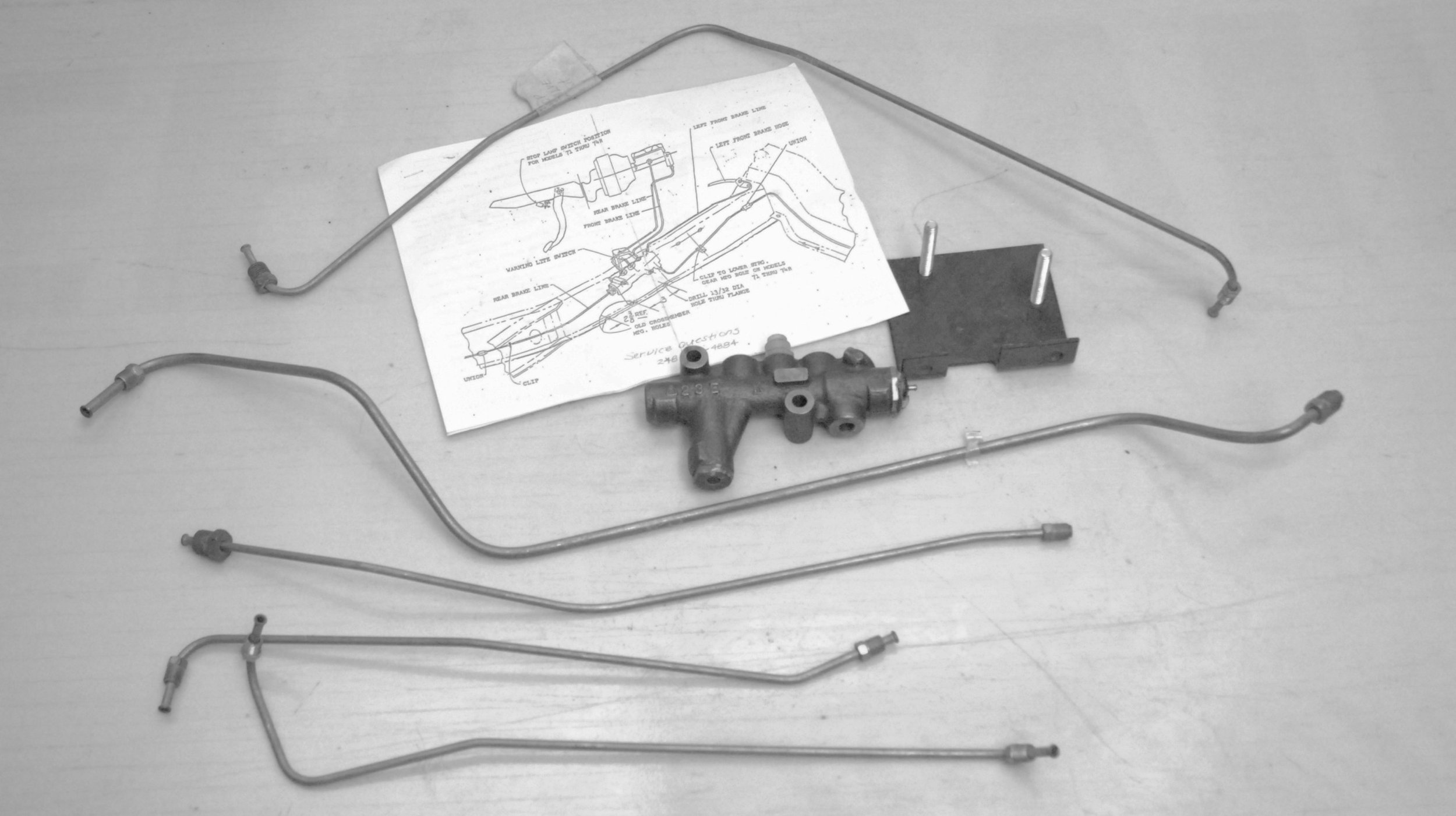 Complete NOS Brake Proportioning Combo Valve and Pipe Kit for 1971-1985 Avanti II, Part 1701616.