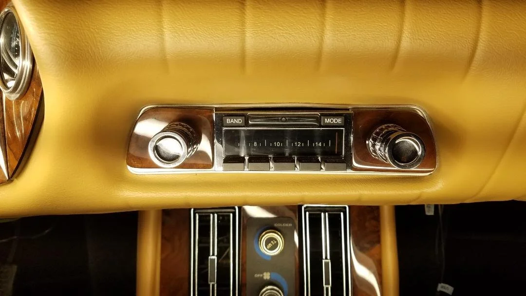 Custom Auto Sound USA-630 AM/FM stereo radio for 1963-1985 Studebaker Avanti and Avanti II.