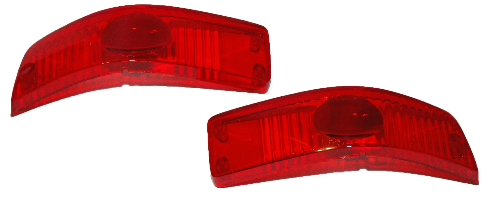 NOS Red Tail Light Lenses Pair for 1963-1989 Studebaker Avanti and Avanti II, Parts 1350294 and 1350295