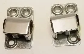 Pair of NOS Door Lock Strikers for 1963-1976 Studebaker Avanti and Avanti II, Parts 1350658 and 1350659.