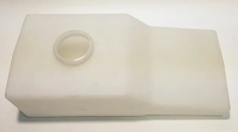 NOS White Frosted Plastic Windshield Washer Reservoir for 1963-1985 Studebaker Avanti, Part 1701503.