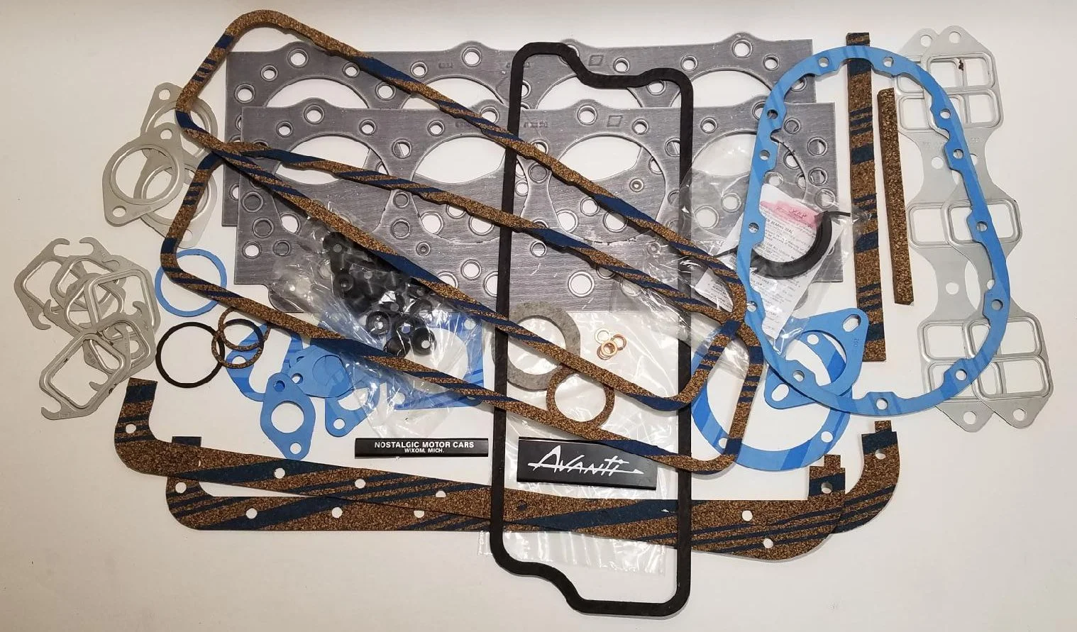 Complete Engine Overhaul Gasket Set for 1963-1964 Studebaker Avanti R1 and R2, Part 1562338