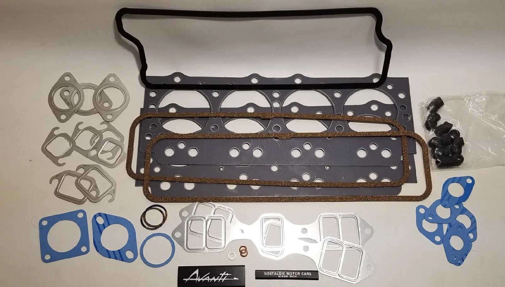Complete Head Gasket and Valve Grind Set for 1963-1964 Studebaker Avanti R1 and R2 Engines, Part 1558034.