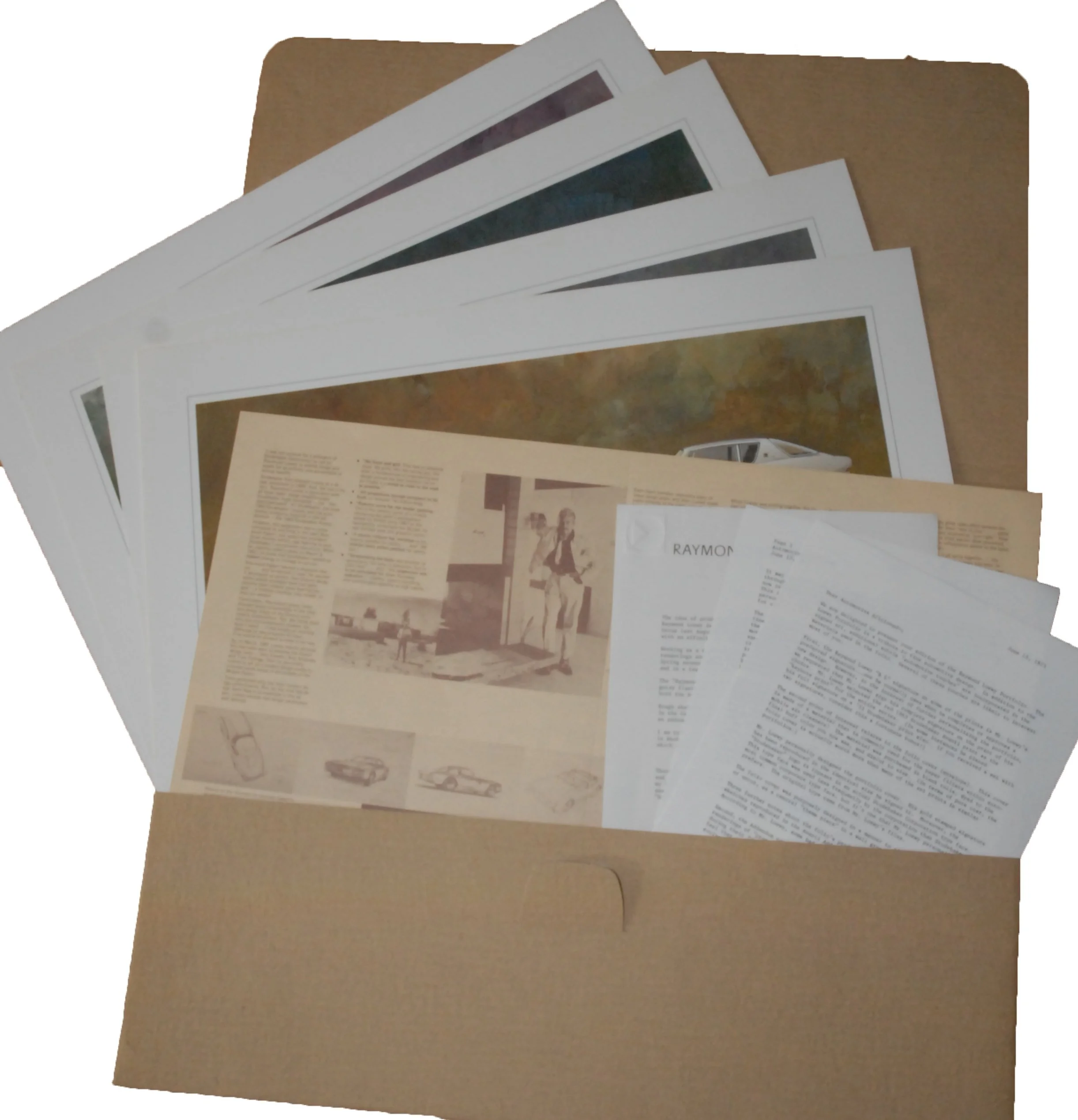 Complete Raymond Loewy Signed and Numbered Portfolio for Studebaker Avanti.