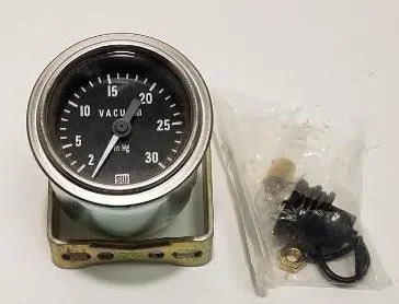 NOS Chrome Bezel Vacuum Gauge for 1963-1973 Studebaker Avanti and Avanti II (R1 and R4), Part 1557118R.