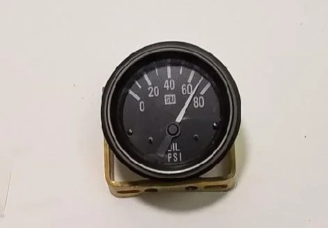 NOS Black Bezel Oil Pressure Gauge for 1974-1985 Avanti II, Part 1700894