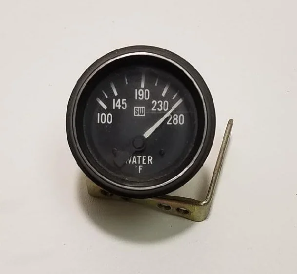 NOS Black Bezel Water Temperature Gauge for 1974-1985 Avanti II, Part 1700892.