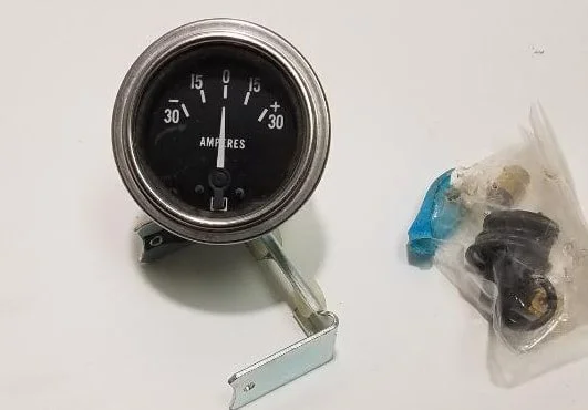 NOS Chrome Bezel Ammeter Gauge for 1963-1973 Studebaker Avanti and Avanti II, Part 1557113R