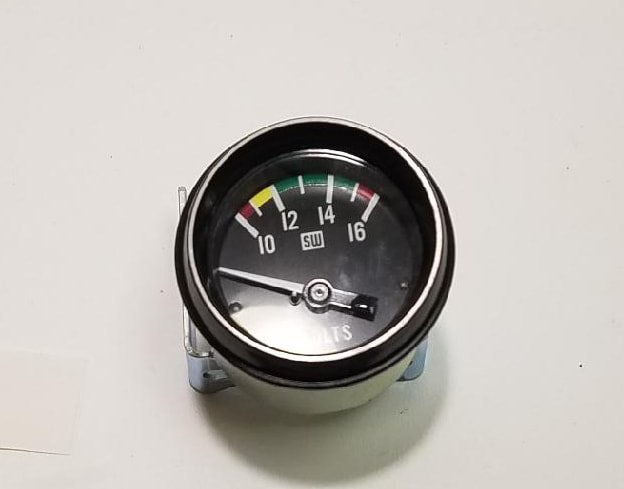 NOS Black Bezel Voltage Gauge for 1974-1985 Avanti II, Part 1701797