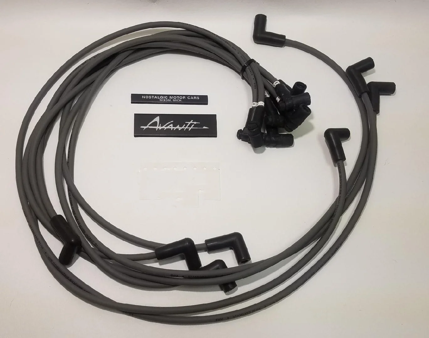 Blueprint-correct Spark Plug Wire Set for 1974-1985 Avanti II with GM HEI Distributor, Part 1701410.