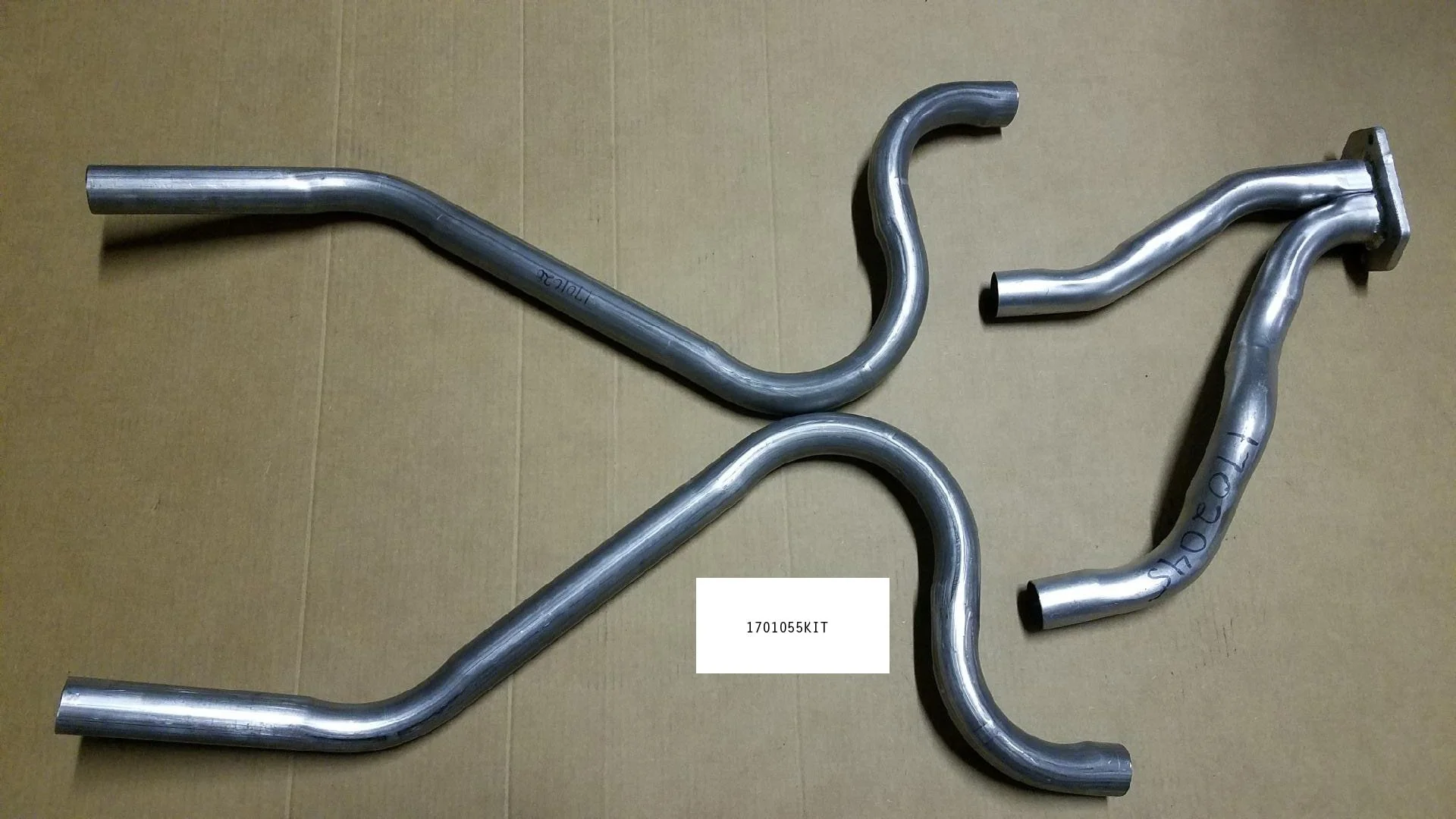 NOS Aluminized Rear Exhaust Kit for 1975-1982 Avanti II including Y-pipe and tail pipes, Part 1701055KIT.