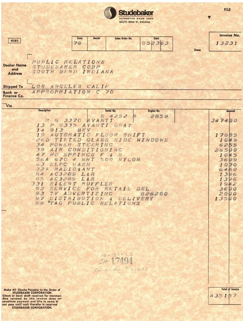 Nostalgic Born Reports: Solving the Avanti Serial Number "A" Mystery